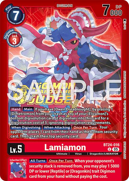 Lamiamon [BT24-016] (Judge Pack 9) [Time Stranger] | Devastation Store