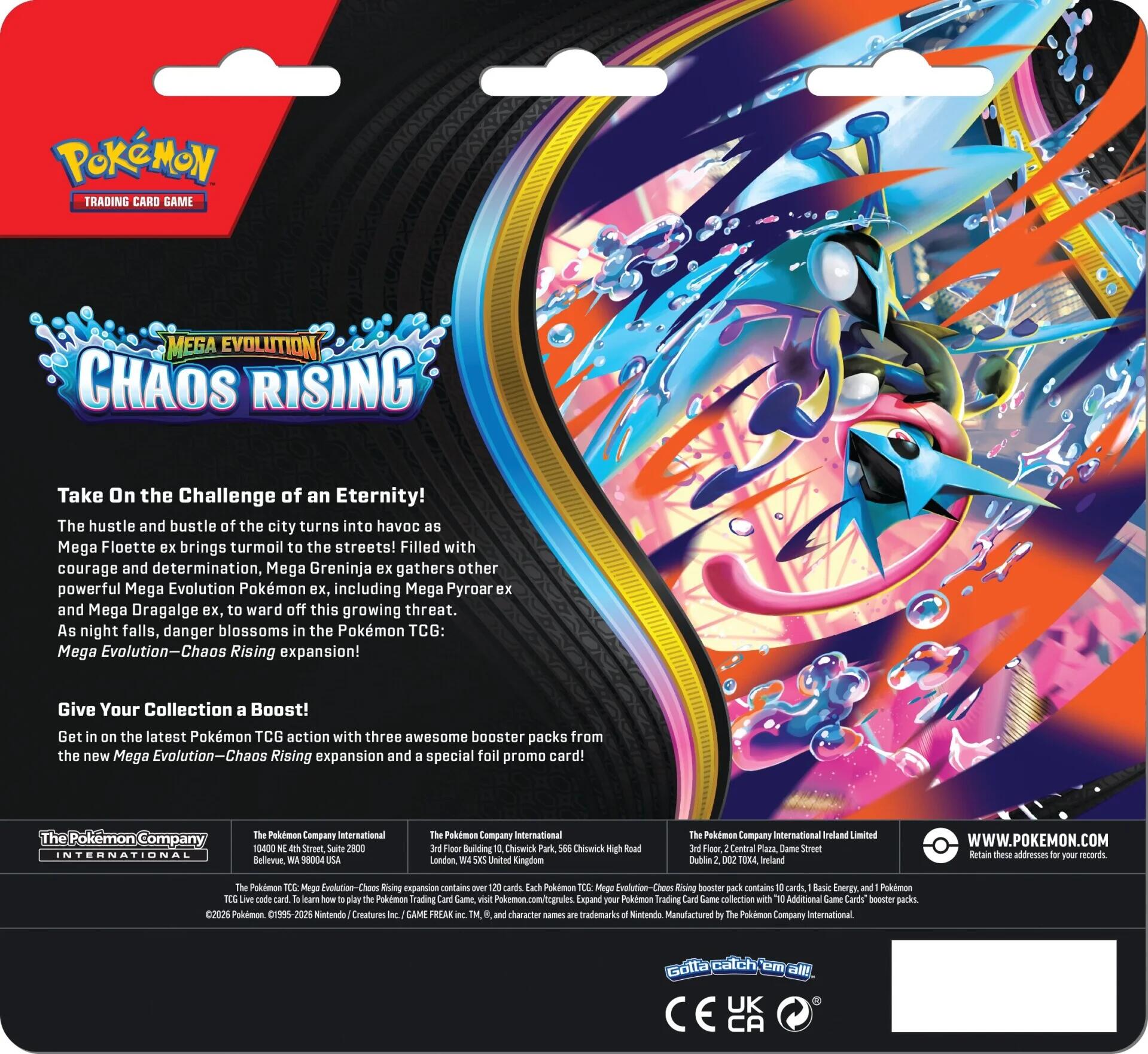 Mega Evolution: Chaos Rising 3 Pack Blister (Charmeleon) | Devastation Store