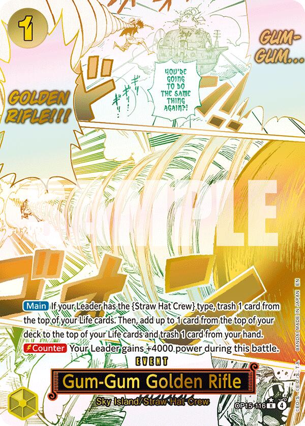 Gum-Gum Golden Rifle (Alternate Art) [Adventure on Kami's Island] | Devastation Store
