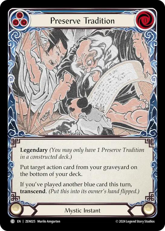 Preserve Tradition // Inner Chi [ZEN025] (Part the Mistveil Zen Blitz Deck) | Devastation Store