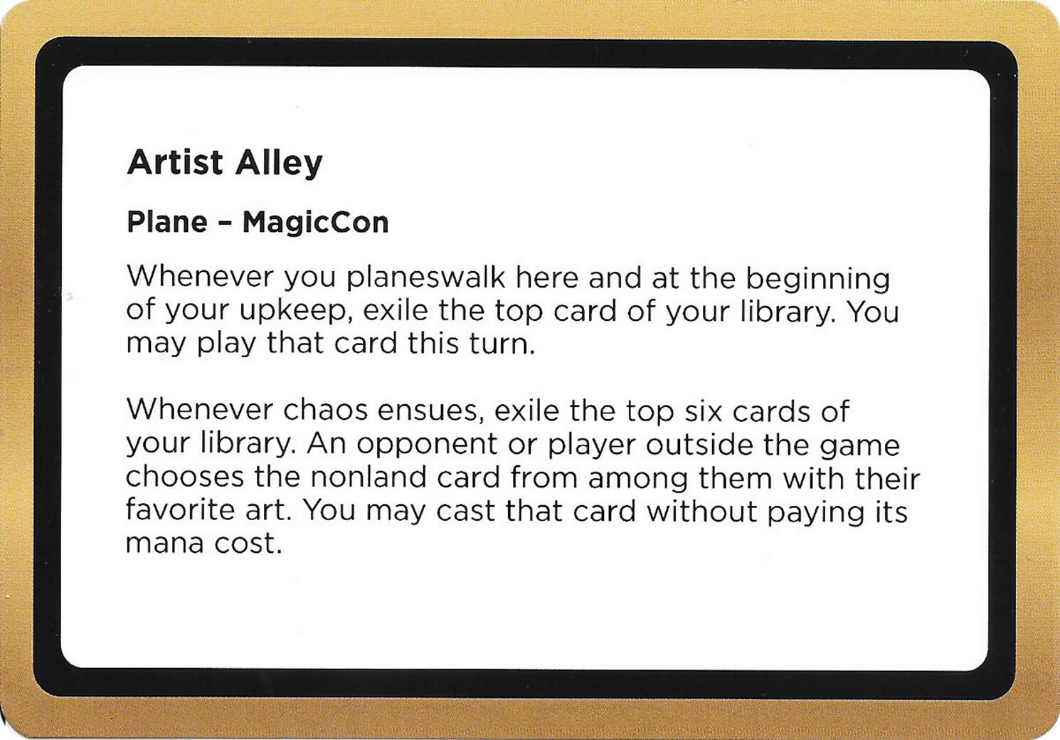 Artist Alley (Black Lotus Unknown Planechase) [Oversize Cards] | Devastation Store