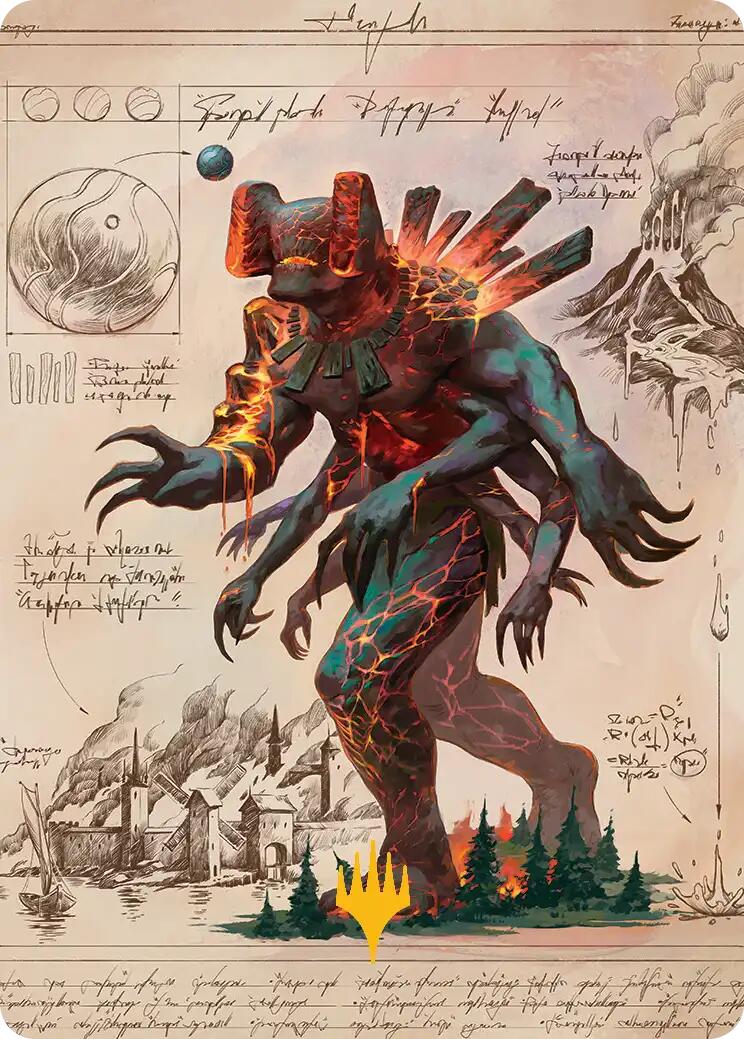 Magmablood Archaic Art Card (Gold-Stamped Planeswalker Symbol) [Secrets of Strixhaven Art Series] | Devastation Store
