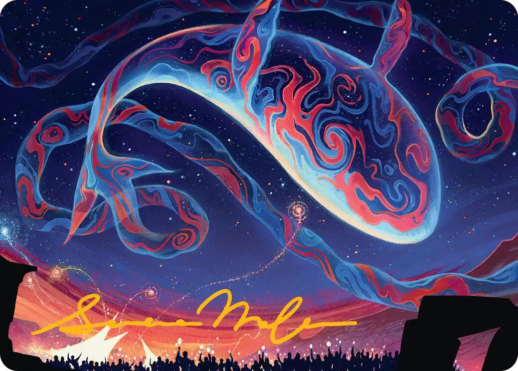 Spectacular Skywhale Art Card (Gold-Stamped Signature) [Secrets of Strixhaven Art Series] | Devastation Store