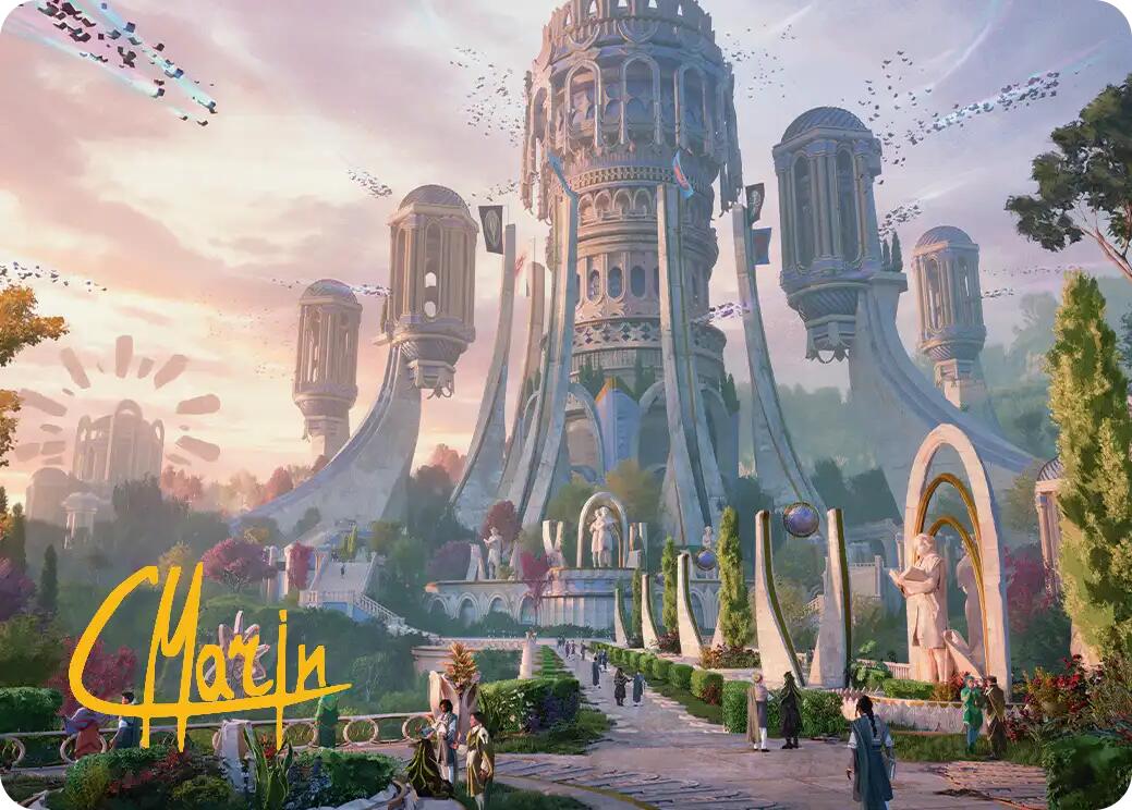 Command Tower Art Card (Gold-Stamped Signature) [Secrets of Strixhaven Art Series] | Devastation Store