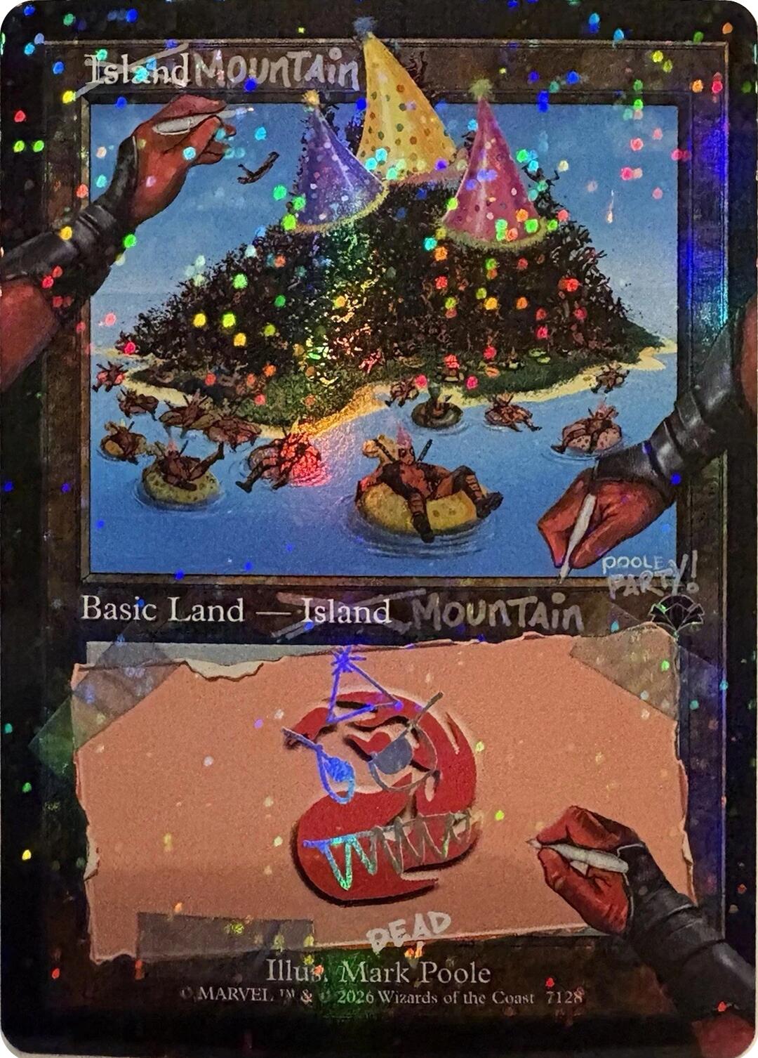 Mountain (7128) (Pool Party Foil) [Secret Lair Drop Series] | Devastation Store
