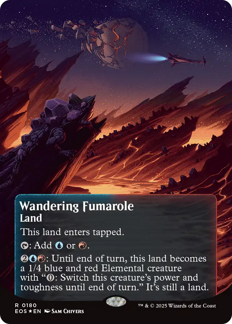 Wandering Fumarole (0180) (Borderless) (Galaxy Foil) [Edge of Eternities: Stellar Sights] | Devastation Store