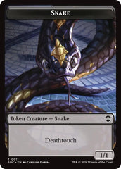 Snake // Zombie Double-Sided Token [Secrets of Strixhaven Commander Tokens] | Devastation Store
