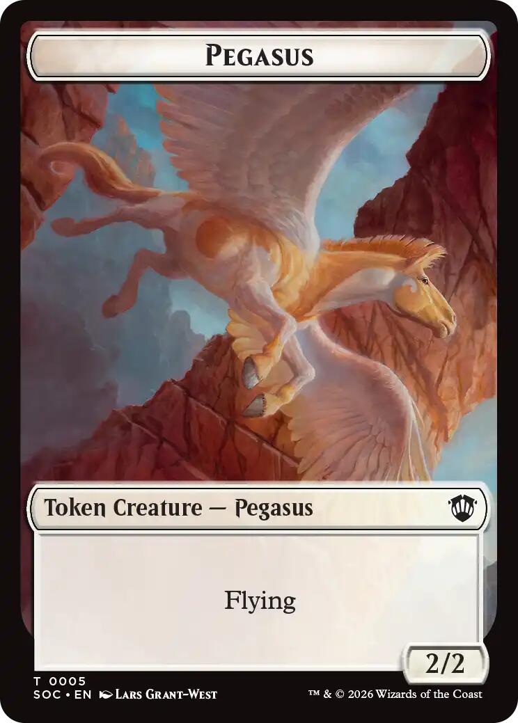 Pegasus // Inkling (0022) Double-Sided Token [Secrets of Strixhaven Commander Tokens] | Devastation Store