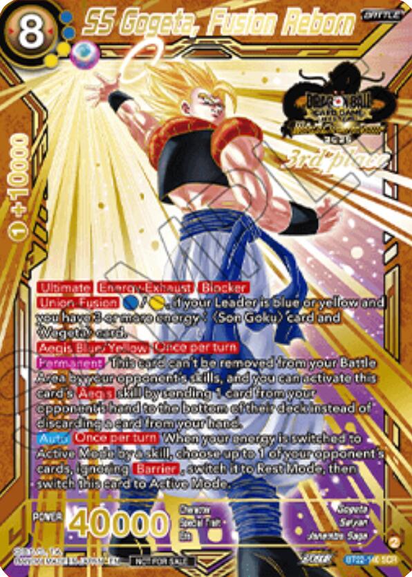 SS Gogeta, Fusion Reborn (2025 World Championship Stamp) (3rd Place) (BT22-140) [Tournament Promotion Cards] | Devastation Store
