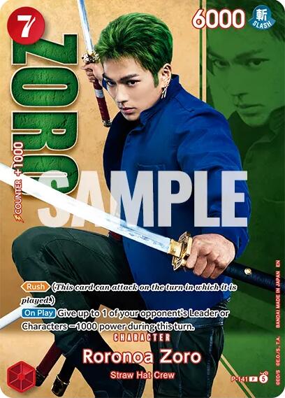 Roronoa Zoro (P-141) (Premium Card Collection -Live Action Edition Vol.2 Straw Hat Crew-) [One Piece Promotion Cards] | Devastation Store
