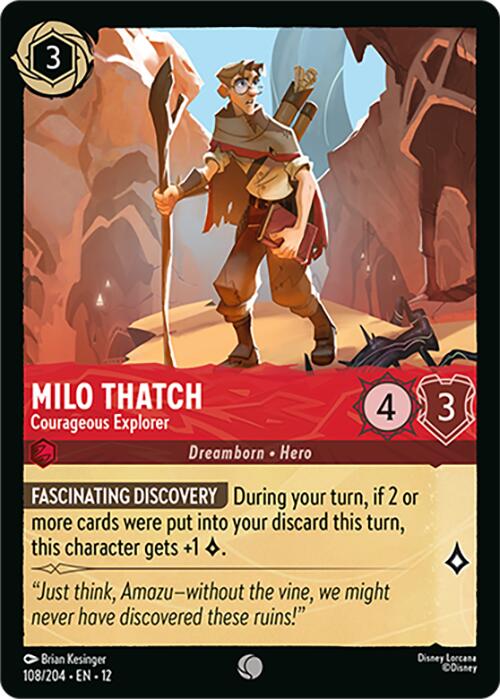 Milo Thatch - Courageous Explorer (108/204) [Wilds Unknown] | Devastation Store