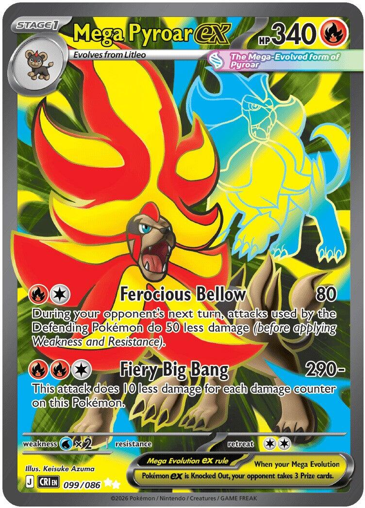 Mega Pyroar ex (099/086) [Mega Evolution: Chaos Rising] | Devastation Store