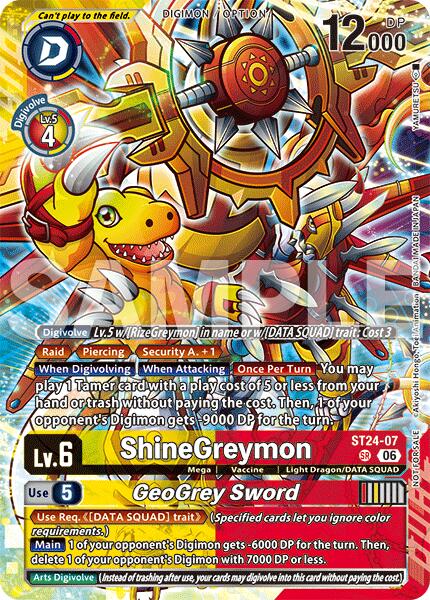 ShineGreymon // GeoGrey Sword [ST24-07] (Dual Revolution Release Event Participant) [Dual Revolution Release Event] | Devastation Store