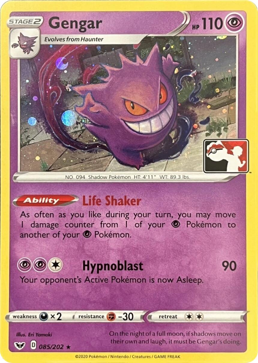 Gengar (085/202) (Library Exclusive) [Sword & Shield: Base Set] | Devastation Store