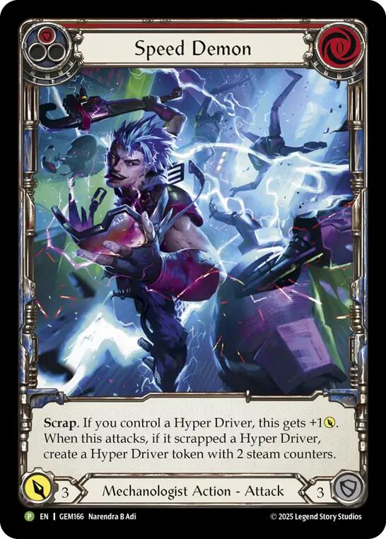 Speed Demon (Red) [GEM166] (Gem Pack 5)  Rainbow Foil | Devastation Store