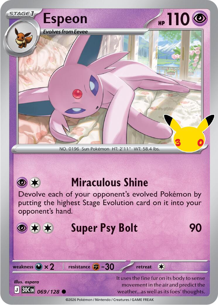 Espeon (069/128) [Mega Evolution: 30th Celebration] | Devastation Store
