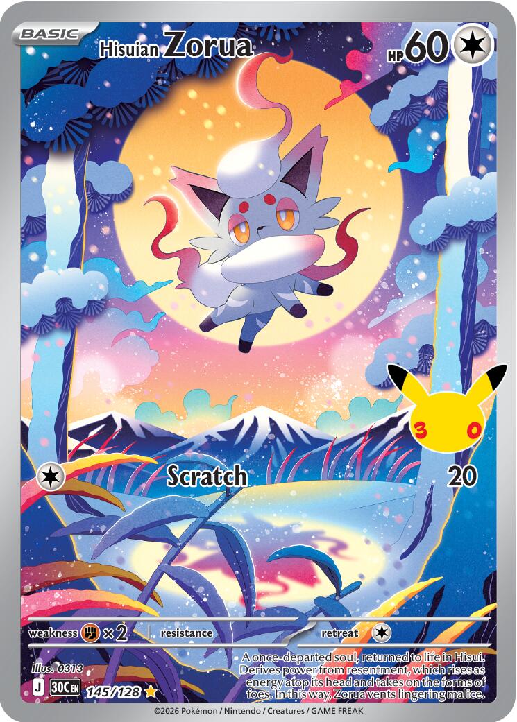 Hisuian Zorua (145/128) [Mega Evolution: 30th Celebration] | Devastation Store