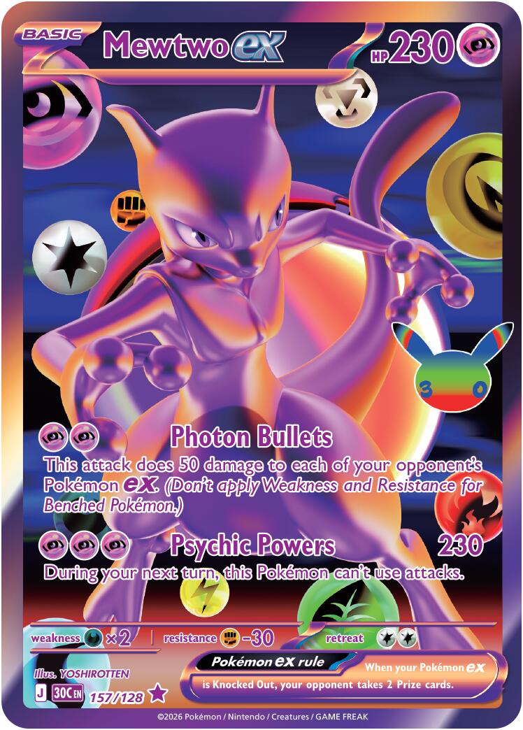 Mewtwo ex (157/128) [Mega Evolution: 30th Celebration] | Devastation Store
