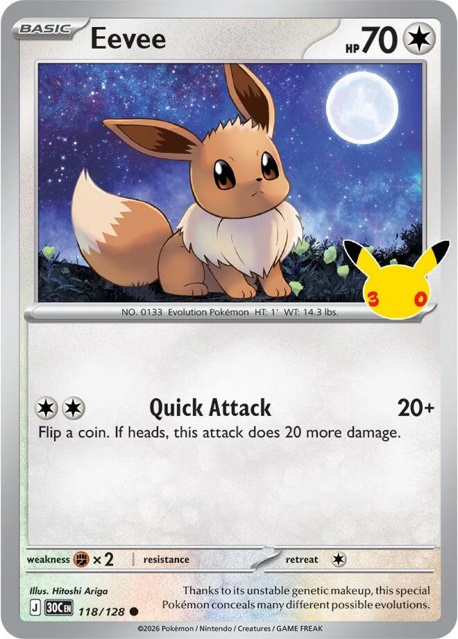 Eevee (118/128) [Mega Evolution: 30th Celebration] | Devastation Store