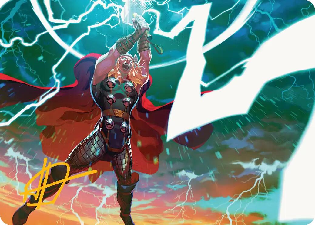 Lightning Strike Art Card (Gold-Stamped Signature) [Marvel Super Heroes Art Series] | Devastation Store