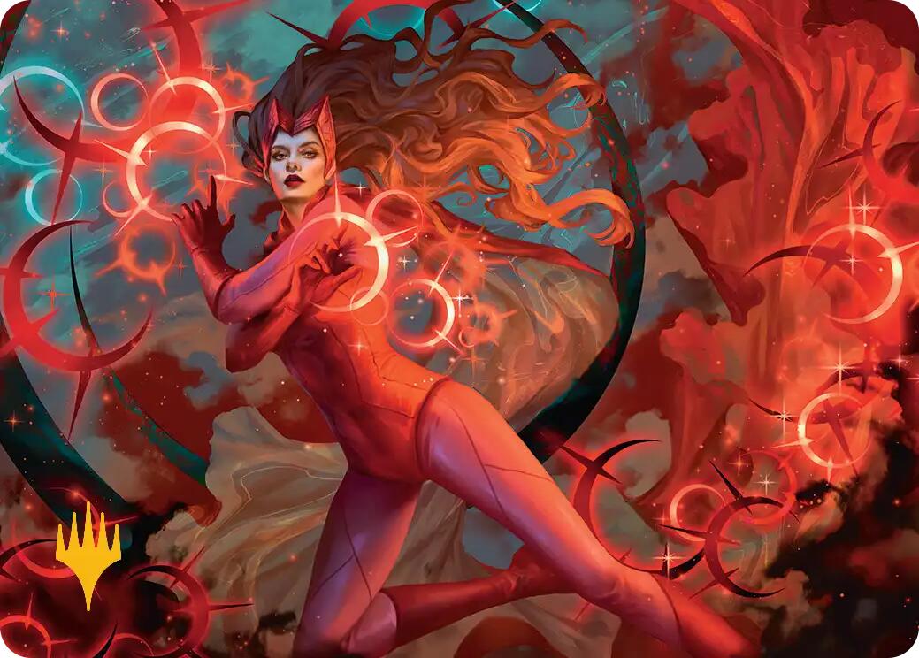 Scarlet Witch, Chaotic Avenger Art Card (Gold-Stamped Planeswalker Symbol) [Marvel Super Heroes Art Series] | Devastation Store