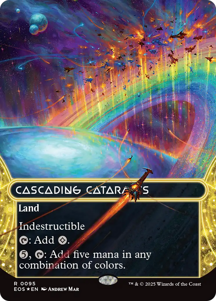Cascading Cataracts (0095) (Borderless) (Galaxy Foil) [Edge of Eternities: Stellar Sights] | Devastation Store