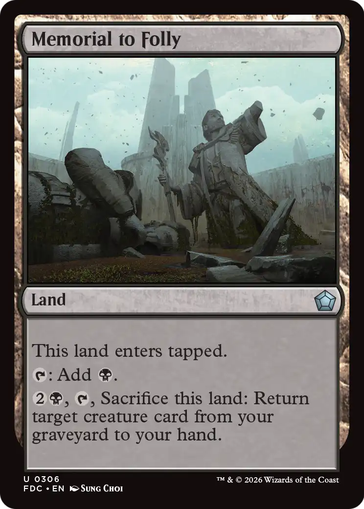 Memorial to Folly [Foundations Commander] | Devastation Store