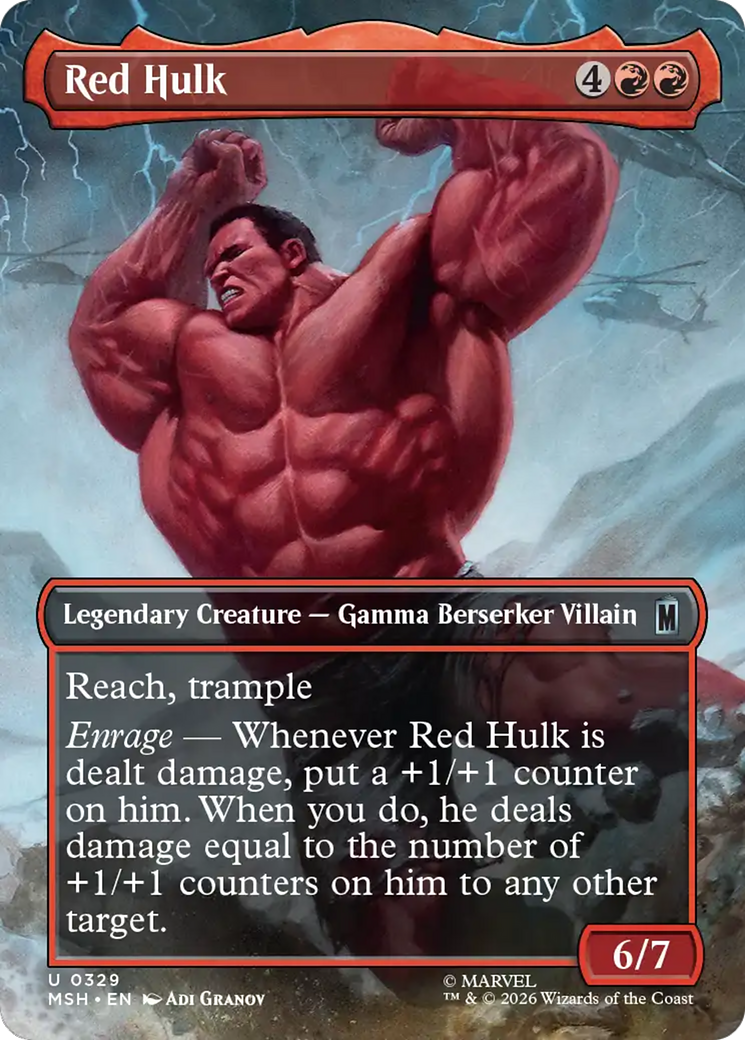 Red Hulk (Borderless) [Marvel Super Heroes] | Devastation Store