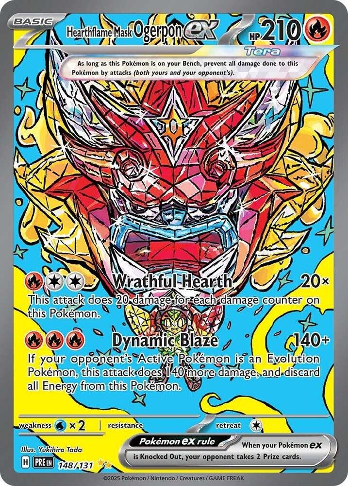Hearthflame Mask Ogerpon ex (148/131) [Scarlet & Violet: Prismatic Evolutions] | Devastation Store