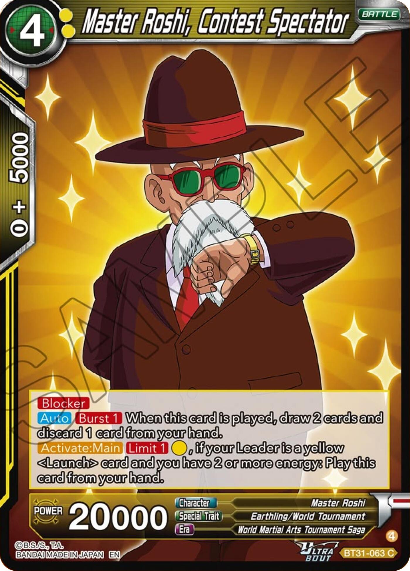 Master Roshi, Contest Spectator (BT31-063) [Impact Beyond Dimensions] | Devastation Store