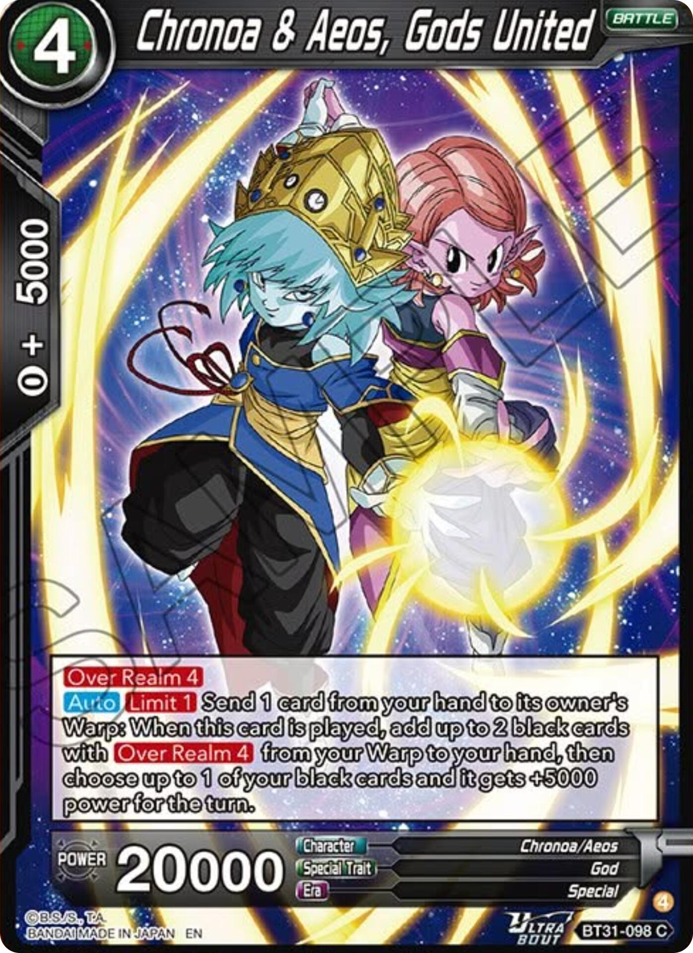 Chronoa & Aeos, Gods United (BT31-098) [Impact Beyond Dimensions] | Devastation Store