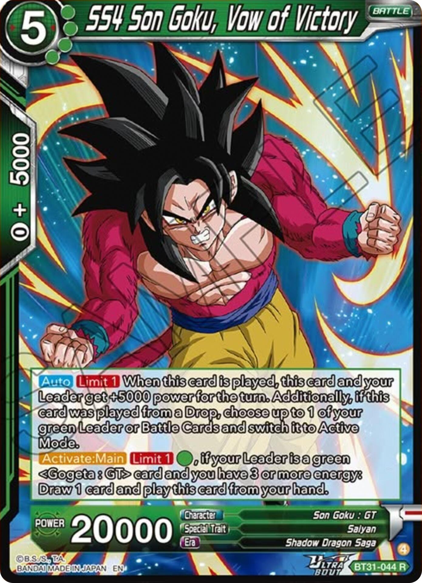 SS4 Son Goku, Vow of Victory (BT31-044) [Impact Beyond Dimensions] | Devastation Store