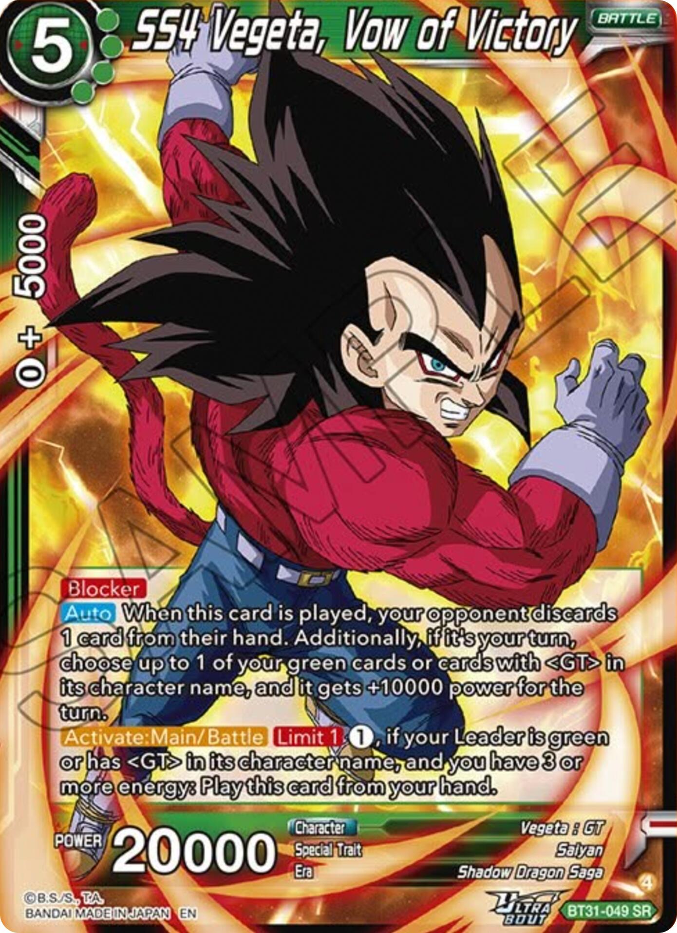 SS4 Vegeta, Vow of Victory (BT31-049) [Impact Beyond Dimensions] | Devastation Store