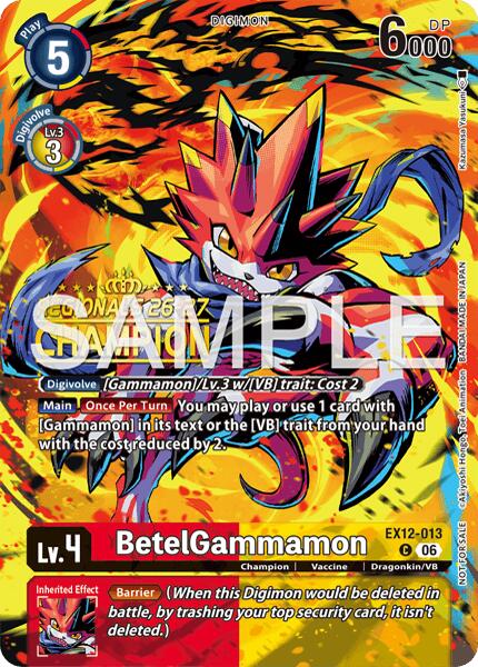 BetelGammamon [EX12-013] (Regionals 26-27 Season 2 Champion) [Digital World Shambala] | Devastation Store