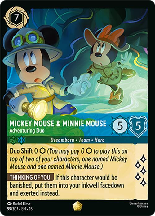 Mickey Mouse & Minnie Mouse - Adventuring Duo (99/204) [Attack of the Vine!] | Devastation Store