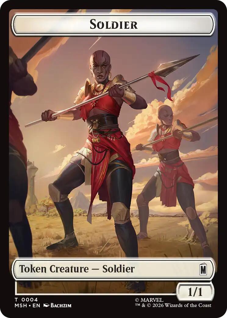 Soldier // Clue Double-Sided Token [Marvel Super Heroes Tokens] | Devastation Store