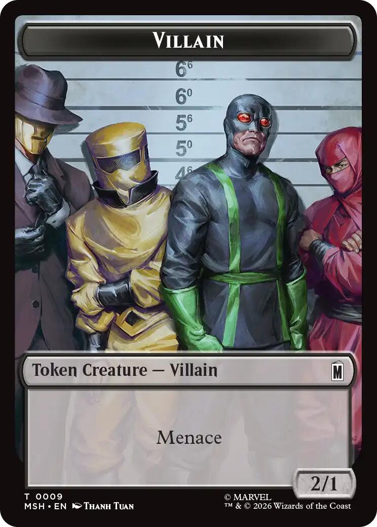 Villain // Soldier Double-Sided Token [Marvel Super Heroes Tokens] | Devastation Store