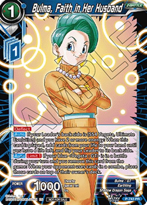 Bulma, Faith in Her Husband (Ultra-Bout Series Tournament Pack Vol.3) (P-743) [Tournament Promotion Cards] | Devastation Store