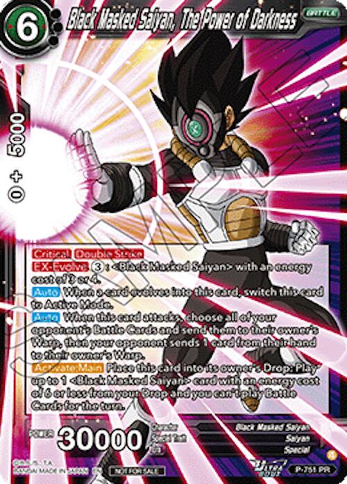 Black Masked Saiyan, The Power of Darkness (Ultra-Bout Series Tournament Pack Vol.3) (P-751) [Tournament Promotion Cards] | Devastation Store
