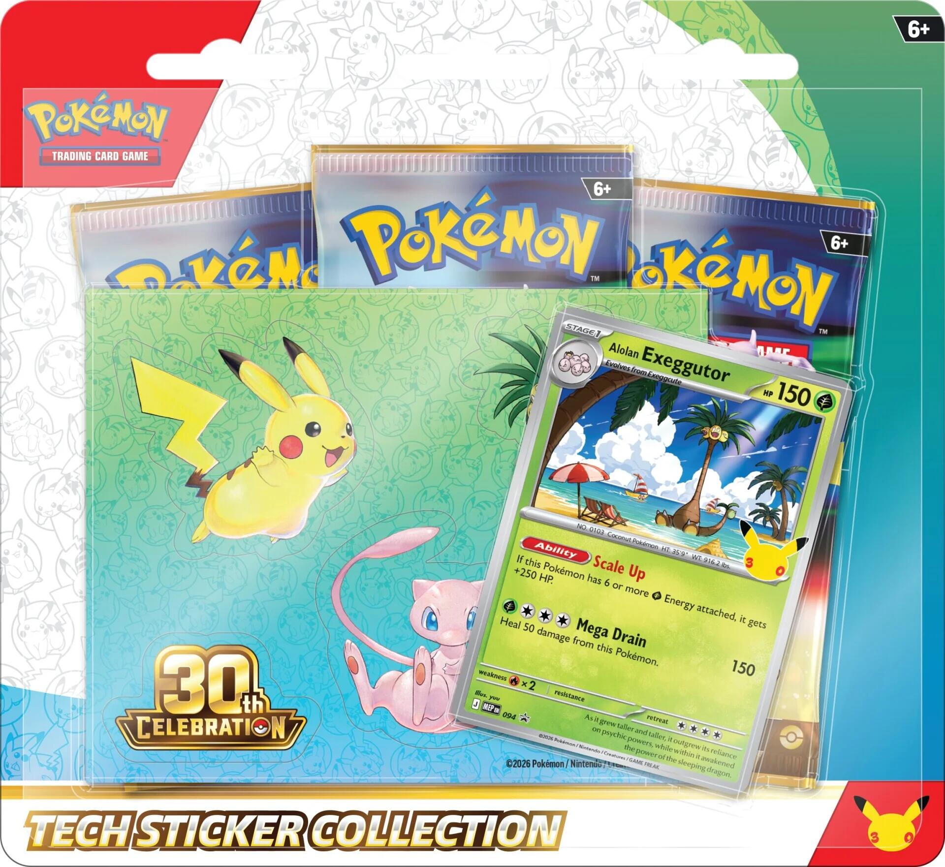 30th Celebration Tech Sticker Collection [Alolan Exeggutor] | Devastation Store