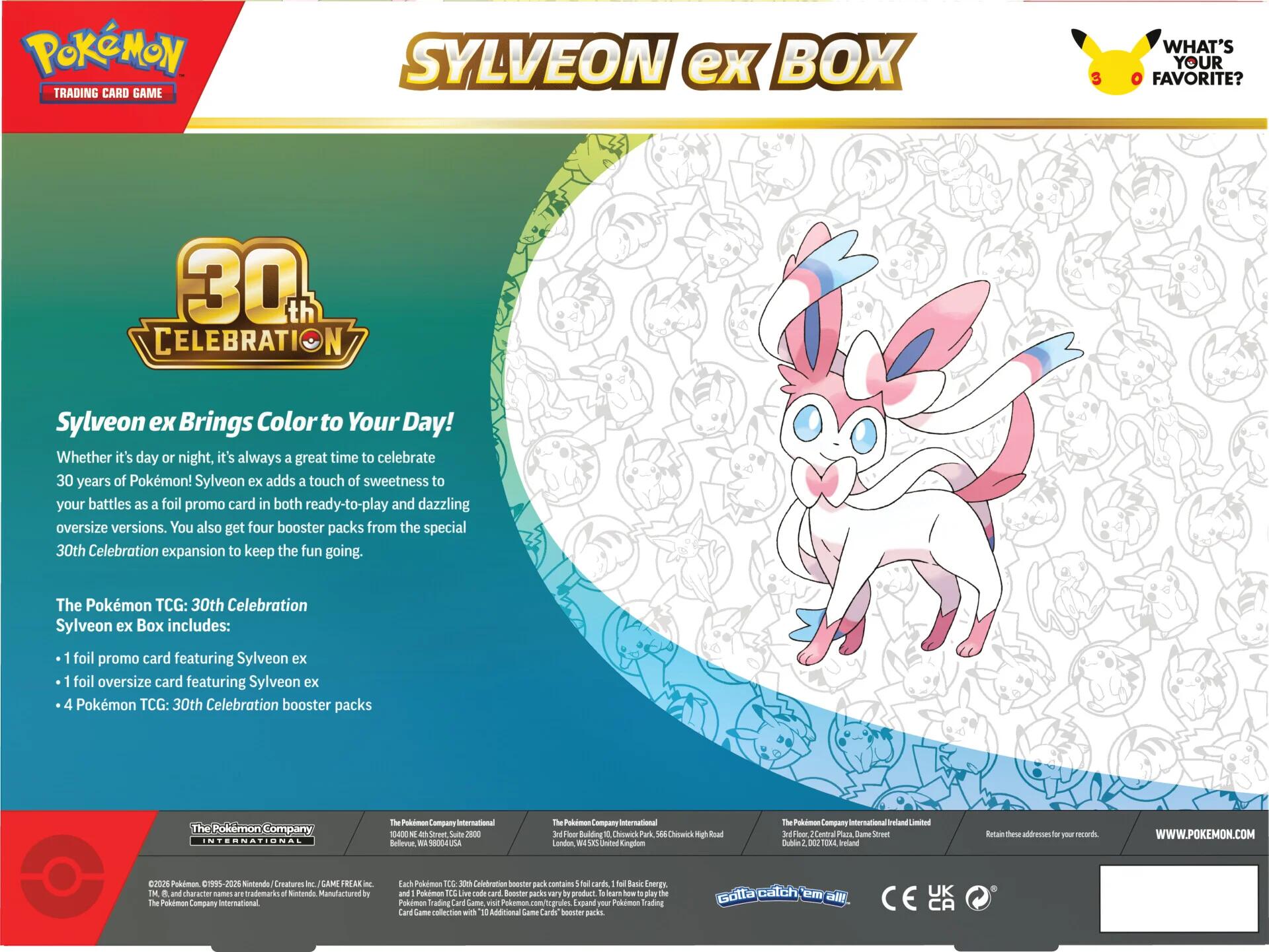 30th Celebration Sylveon ex Box | Devastation Store