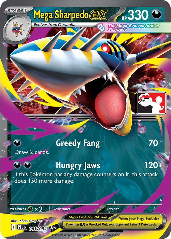 Mega Sharpedo ex (061/094) [Prize Pack Series Nine] | Devastation Store