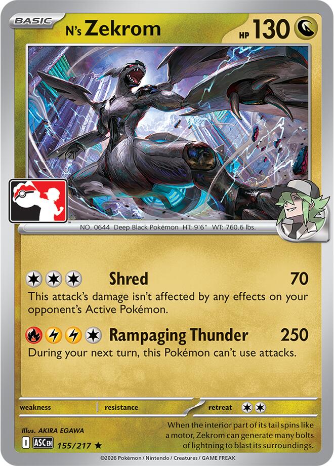 N's Zekrom (155/217) [Prize Pack Series Nine] | Devastation Store
