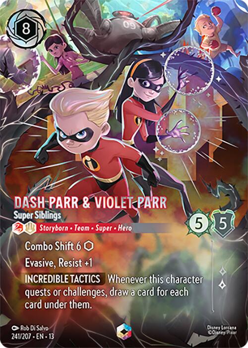 Dash Parr & Violet Parr - Super Siblings (Enchanted) (241/204) [Attack of the Vine!] | Devastation Store