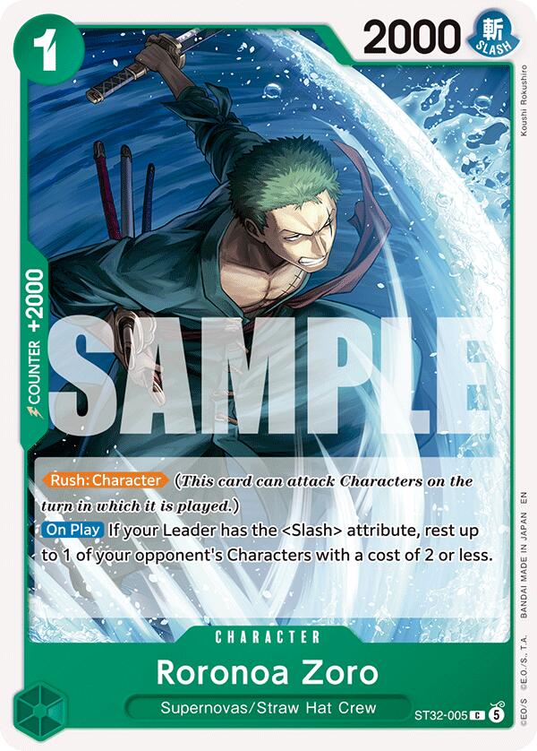 Roronoa Zoro [Starter Deck: GREEN Roronoa Zoro] | Devastation Store