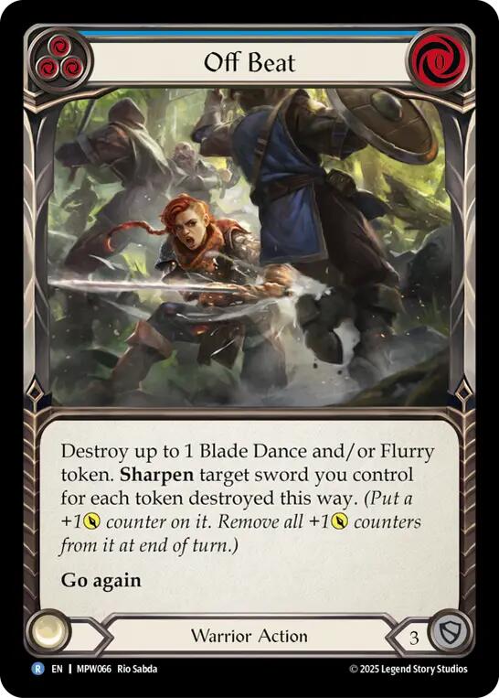 Off Beat (Blue) [MPW066] (Mastery Pack Warrior)  Rainbow Foil | Devastation Store