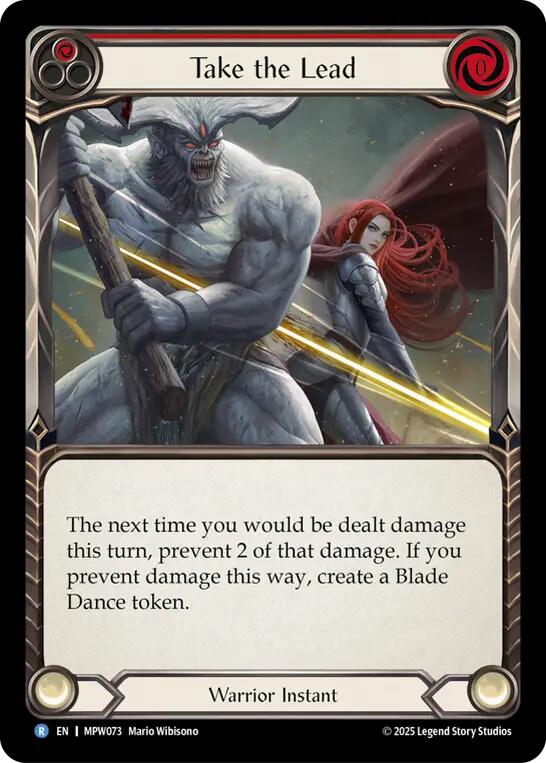 Take the Lead (Red) [MPW073] (Mastery Pack Warrior)  Rainbow Foil | Devastation Store
