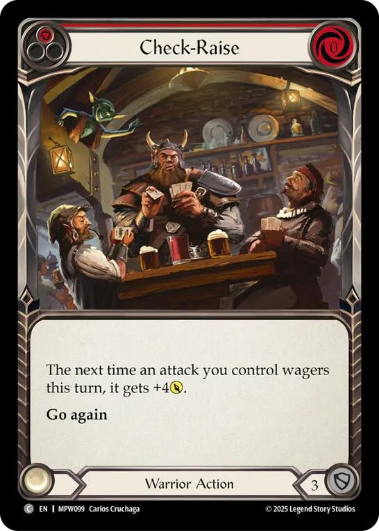 Check-Raise (Red) [MPW099] (Mastery Pack Warrior)  Rainbow Foil | Devastation Store