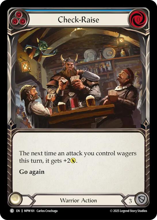 Check-Raise (Blue) [MPW101] (Mastery Pack Warrior)  Rainbow Foil | Devastation Store