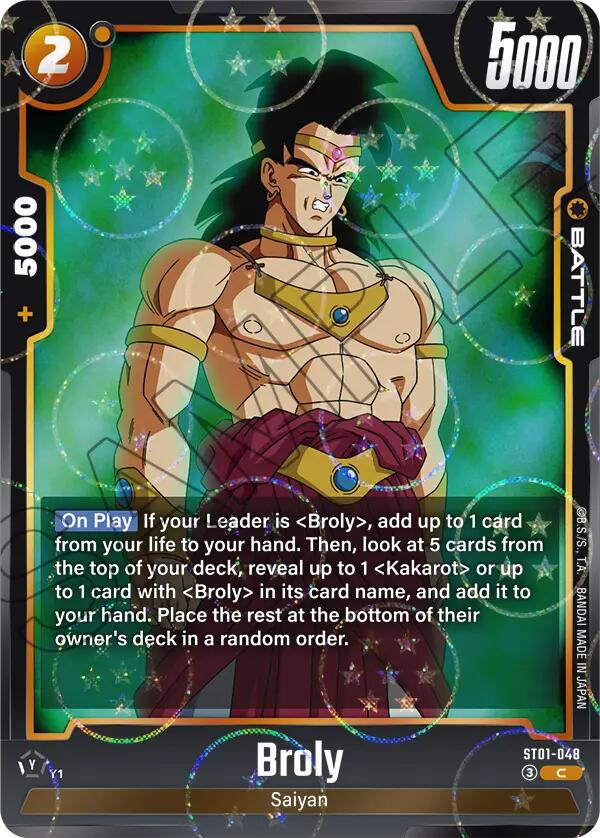 Broly (ST01-048) (Dragon Ball Pattern) [Story Booster 01] | Devastation Store